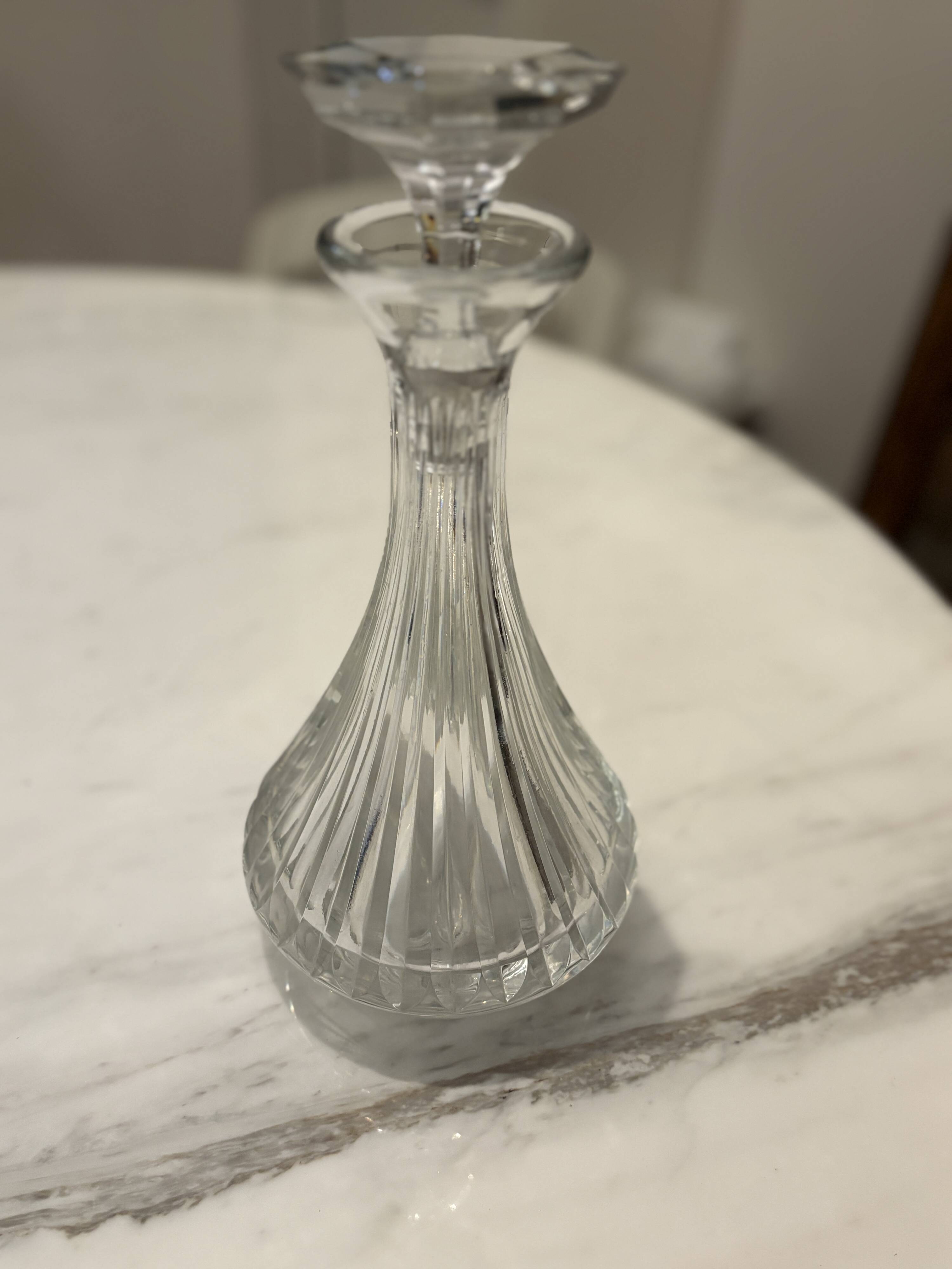 Crystal carafe from Saint-Louis with a stopper
