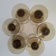 Set of 6 70s smoked glasses