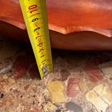 Vintage Red Carved Wooden Bowl / Pocket Dish - 41 / 25 / H 8 cm