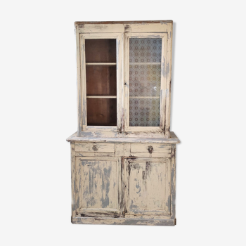 Complete buffet with patina - vintage furniture period windows