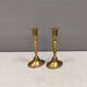 A set of vintage brass candlesticks, made by MALM Denmark in the 1960-70s.