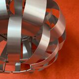 Ceiling lamp in aluminum slats 70s