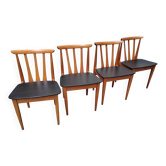 4 chaises scandinaves vintage