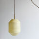 Hanging lamp yellow globe chiseled