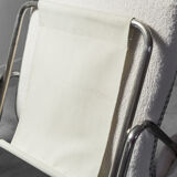 Pair of tubular armchairs double face '70