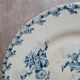 Antique plate with blue thistle decoration – Terre de fer spirit