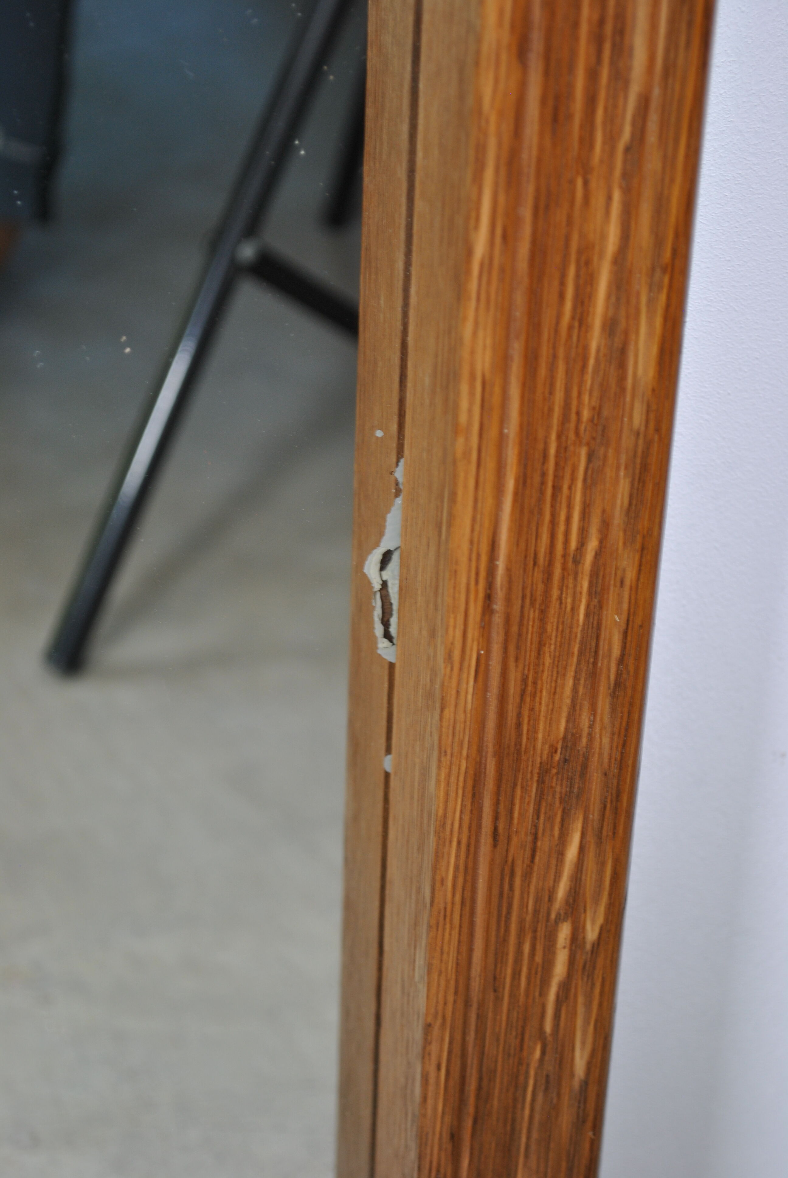 Oak mirror circa 1960