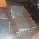 David Lange plexiglass coffee table