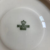 5 porcelain cups and sub-cups