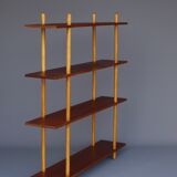 Dutch teak & birch shelving unit