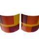 Pair of Italian wall lights in Murano glass from the 1980s.