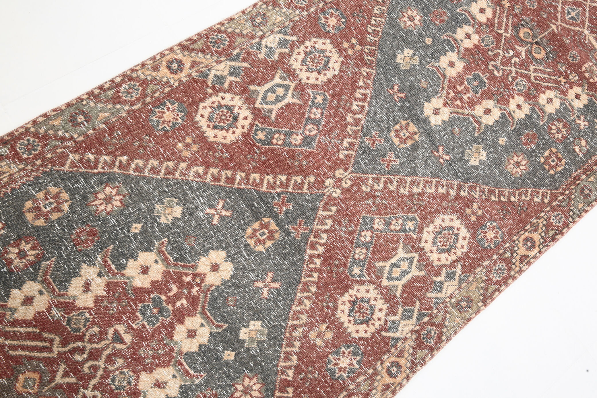 3x13 Persian Antique Runner Rug, 94x387Cm