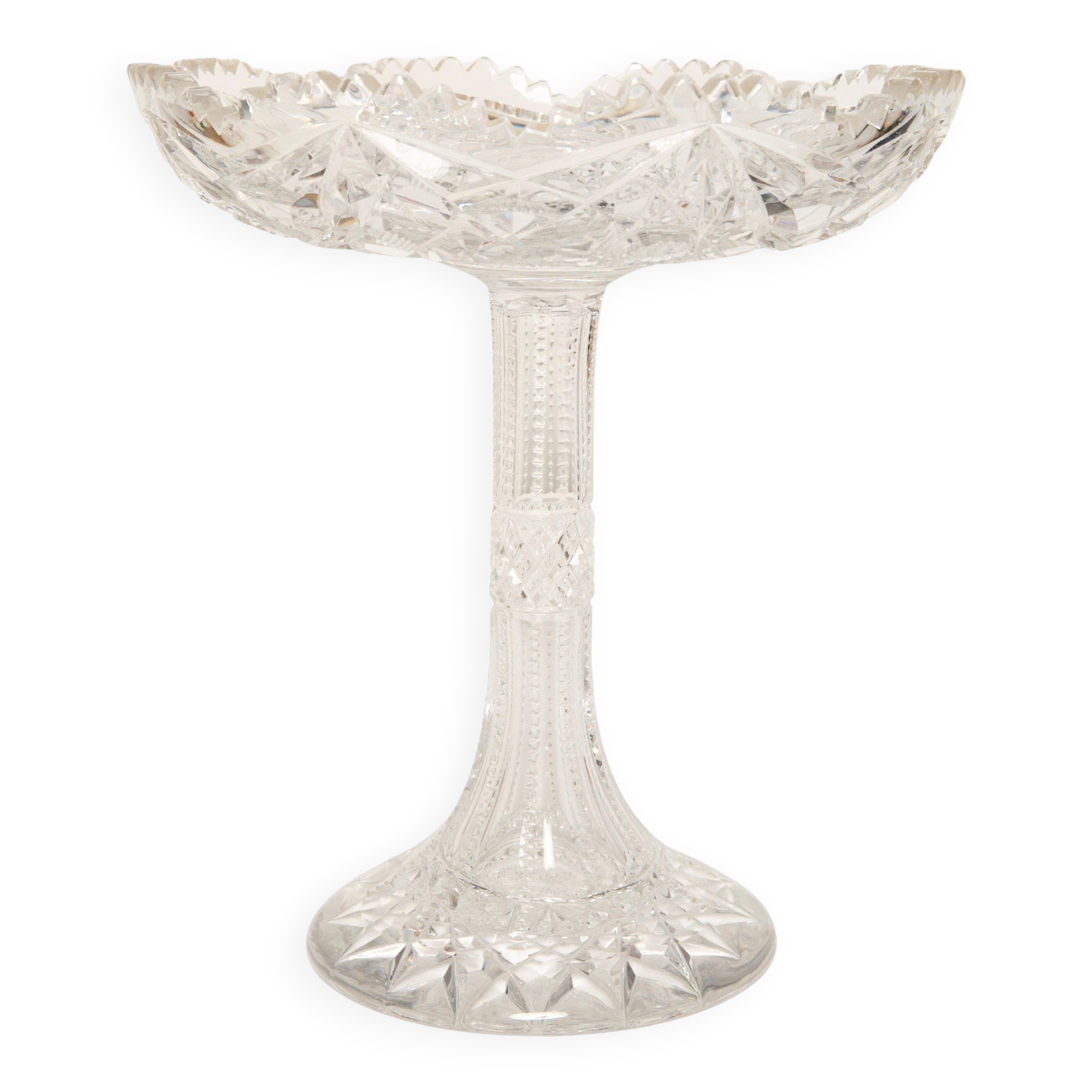 Vintage Transparent Decorative Crystal Plate, Italy, 1960s