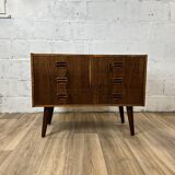 Vintage Scandinavian low chest of drawers in rosewood by Westergaards Mobelfabrik, 1960s