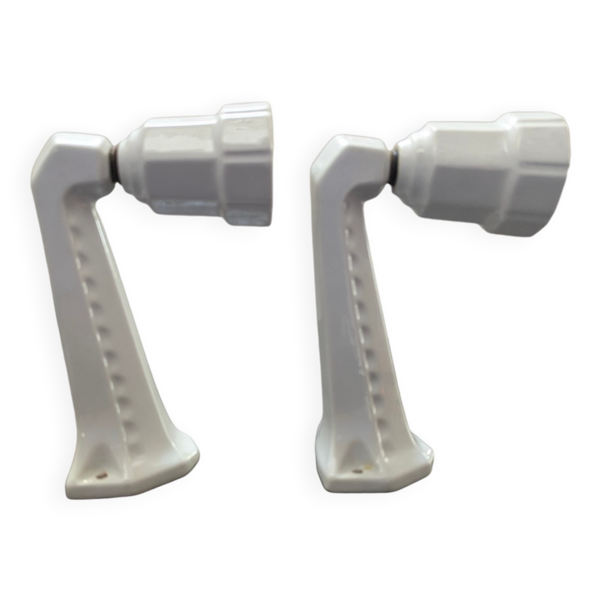 Lot of two porcelain wall lights 1930 Art Deco bathroom
