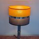 Vintage orange and chocolate lamp design.