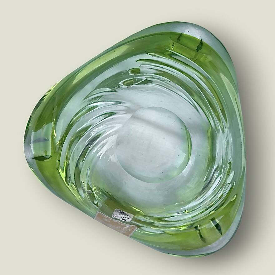 Ashtray / pocket tray Murano F.lli Toso “Chambord” green, 1960s