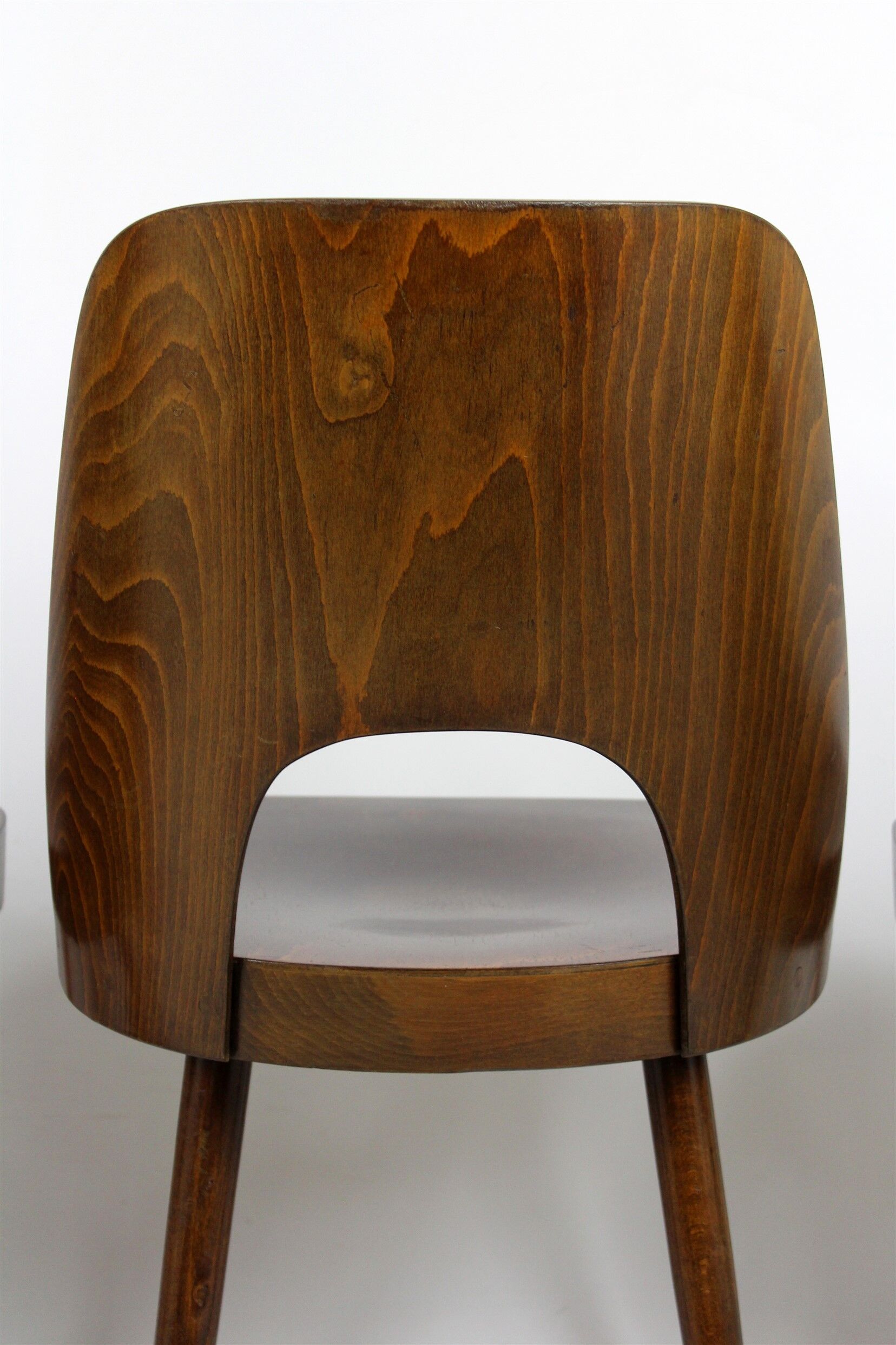 Set of 4 wooden chairs by Oswald Haerdtl for ton, 1950s, no. 515