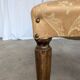 Vintage Gold Fabric Foot stool: Mid-Century Ottoman Tabure, 1970s