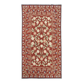 Traditional Carpet Burgundy Aubusson Style Floral Rug Handwoven Wool Needlepoint