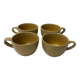 4 vintage stoneware lunch cups