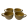 4 vintage stoneware lunch cups