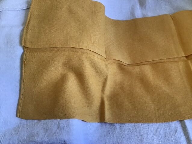 Yellow hemp tablecloth 65cmx100cm