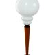 Modern table lamp, 1970s, metal, wood and glass, E27