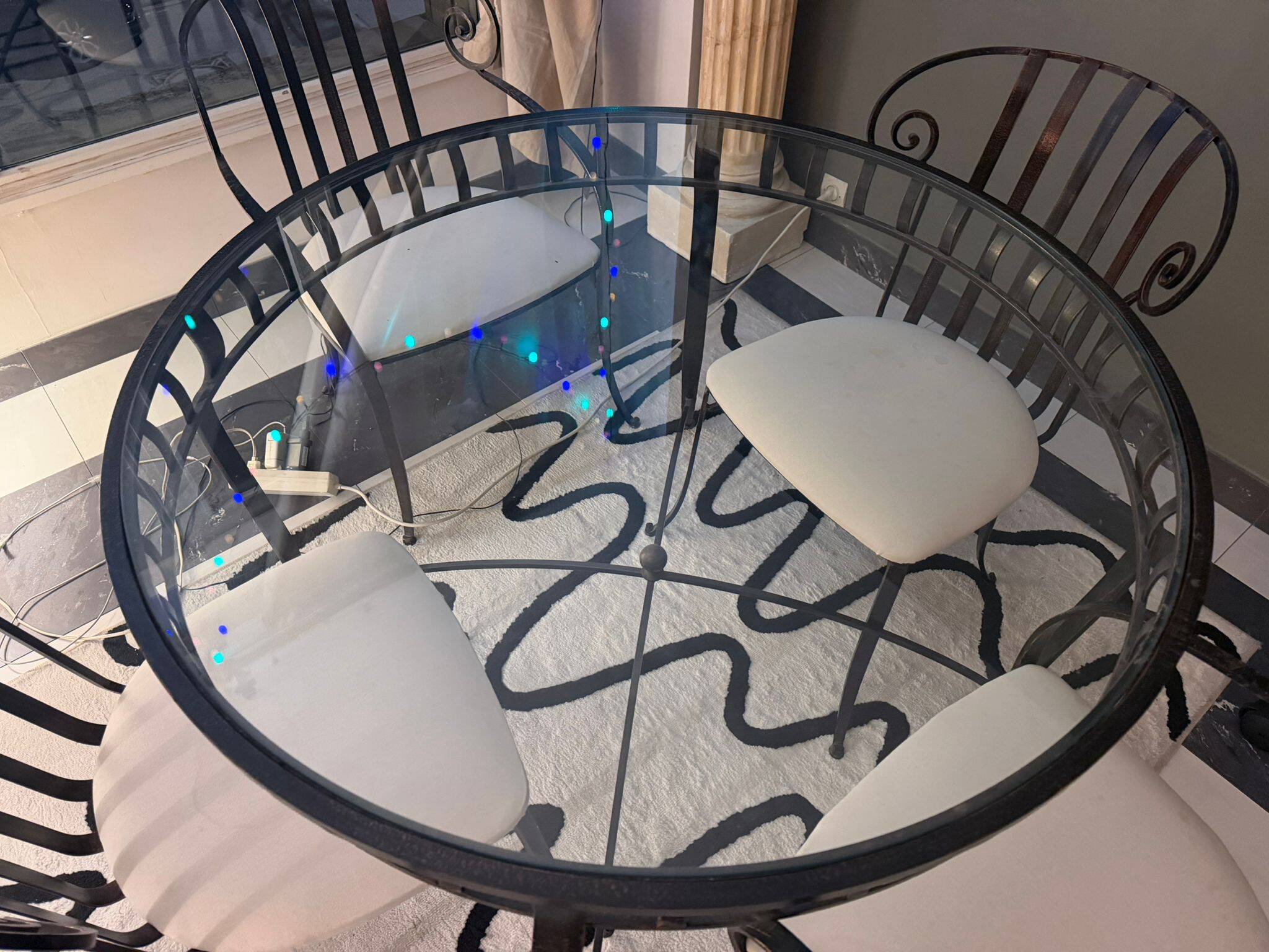 Roche Bobois table and chairs set