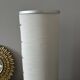Linen and metal floor lamp