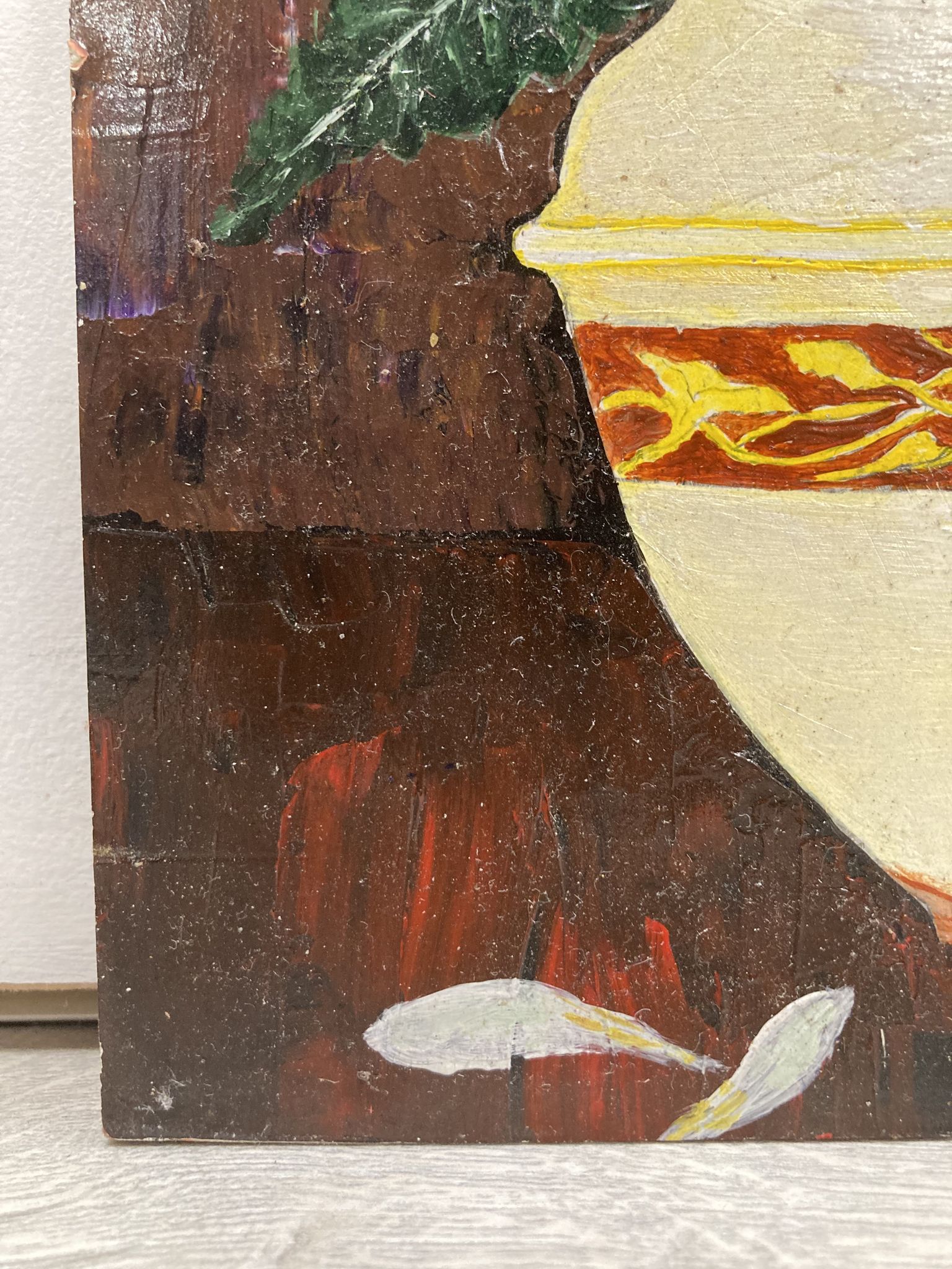 Peinture bouquet vintage