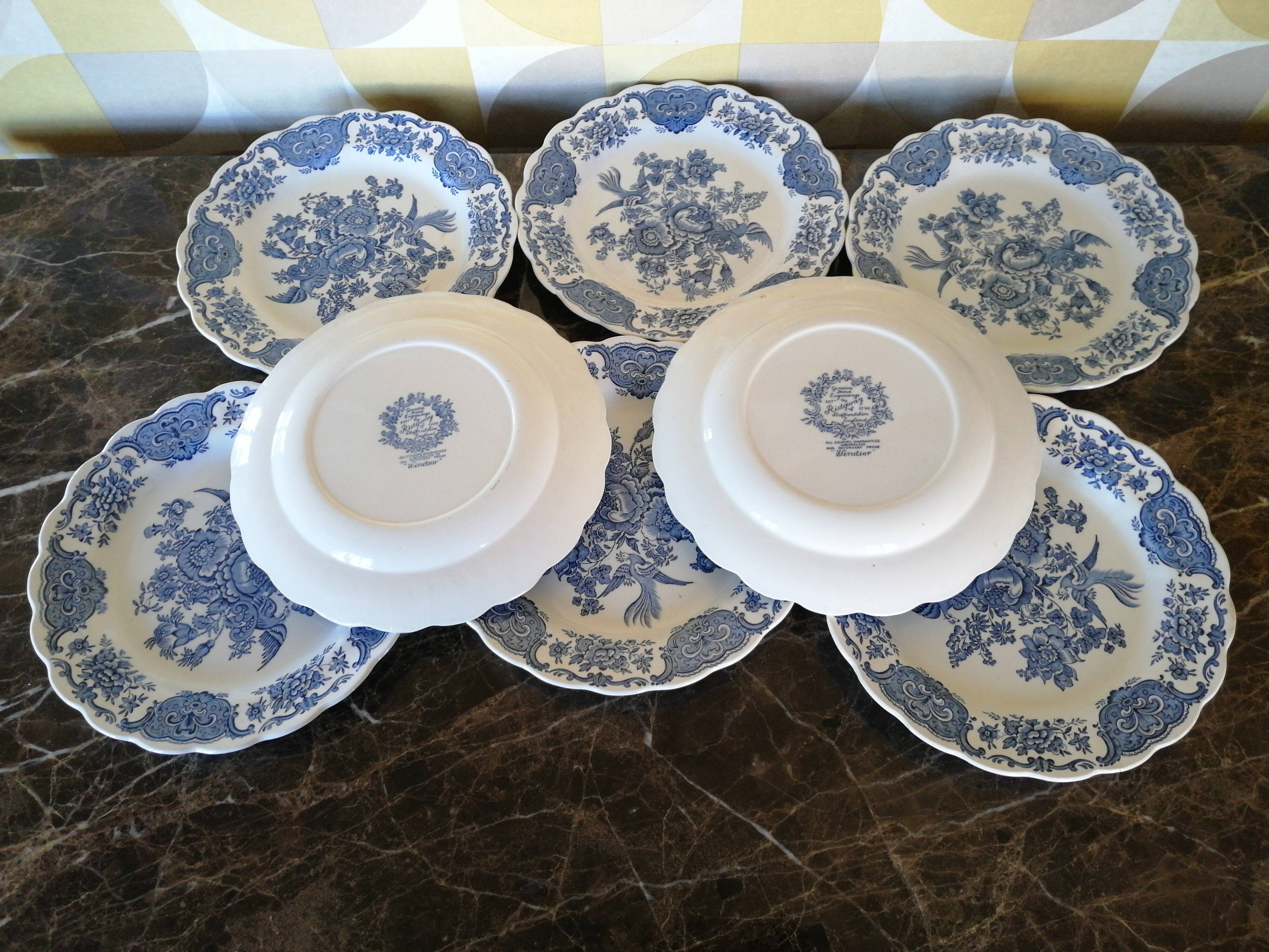 Lot of 8 flat plates Ridgway Staffordshire England