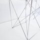 Foldable steel & glass dining table by Max Sauze 1970s