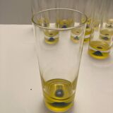 Set of 10 vintage orangeade glasses