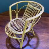 Fauteuil poupée en rotin