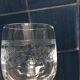 Old crystal foot glasses