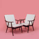Paire de fauteuils "Boomerang" par Thonet 1960