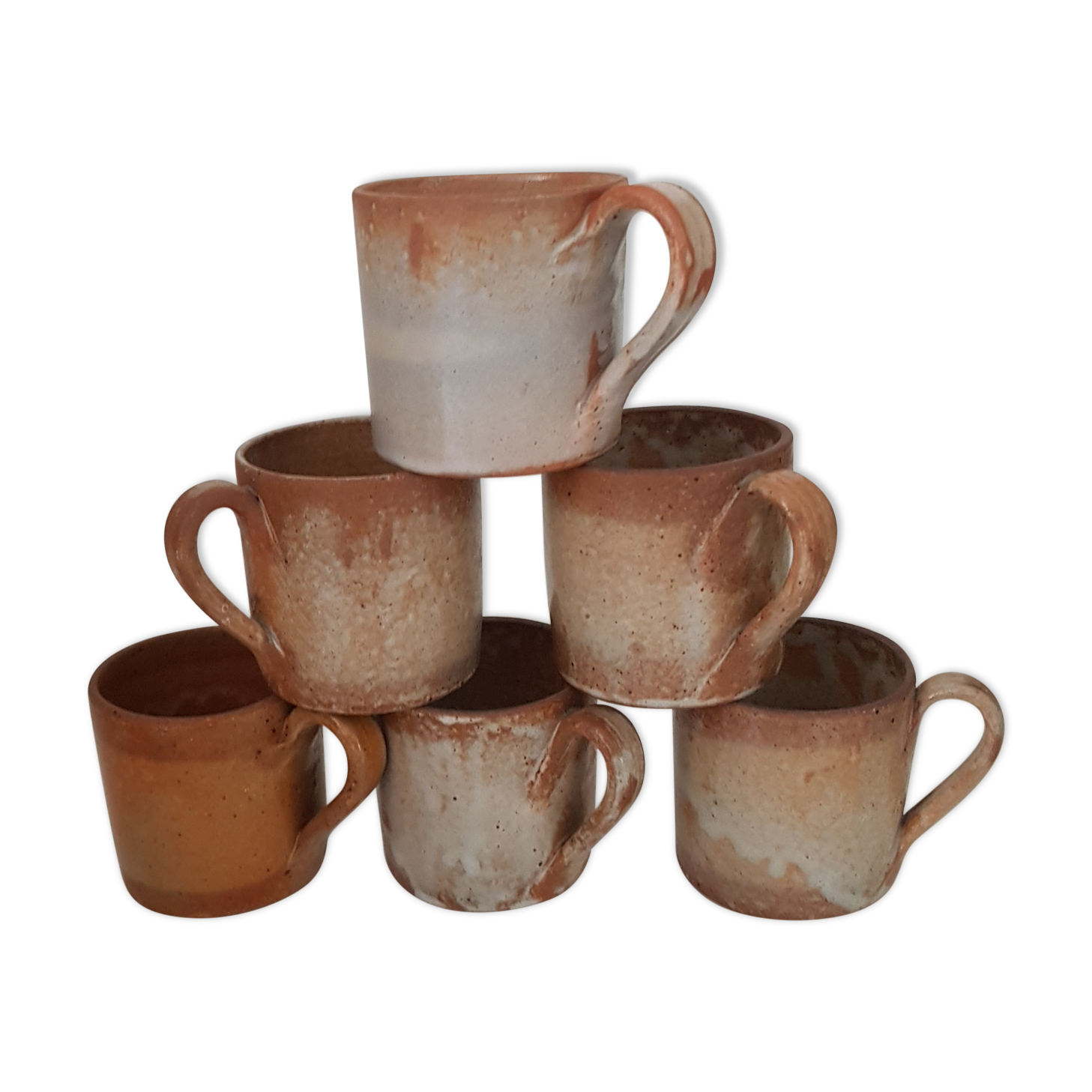 Set of 6 terracotta cups