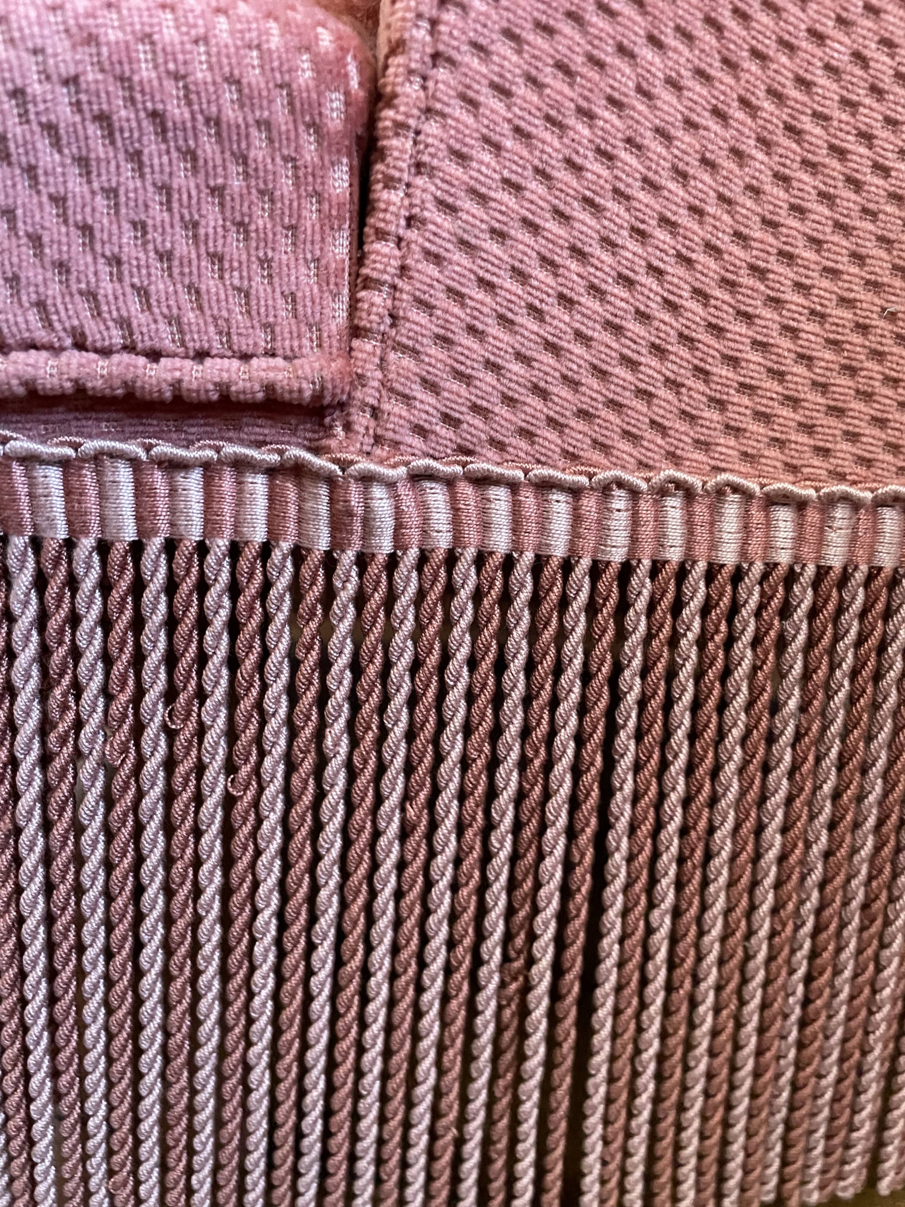 Pink velvet toad armchair