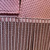 Pink velvet toad armchair