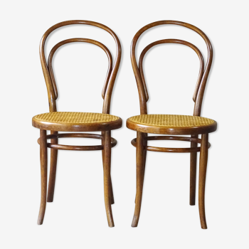 2 Thonet Chairs No.14 cannes 1900!