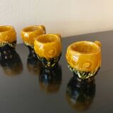Set of 7 small glasses of Zoomorphic Vallauris Chicks