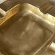 Vintage square brass ashtray