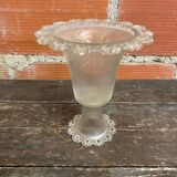 Masserini barocco fruit bowl pair moulded glass bead row vintage