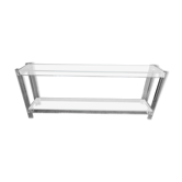 Glass console and plexiglass 1970