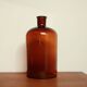 Pharmacy bottle in amber glass