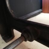 Table in wood and cast iron, industrial style, vintage