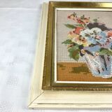 Retro/vintage wooden frame with canvas