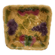 Shallow dish - salad bowl Sarreguemines - fruit decoration Barbotine