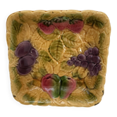 Plat creux - saladier Sarreguemines - décor fruits Barbotine